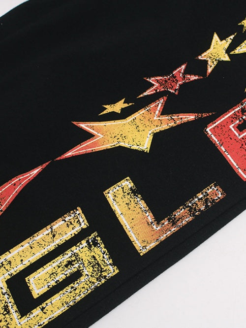 Flame Star Printed Machete Loose Leisure Fleece-lined Sweatpants