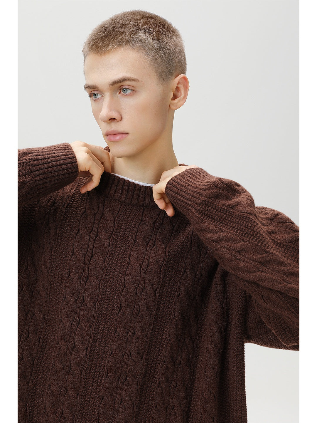 Liber Autumn Neutral wear Ribbed hem Sweaters
