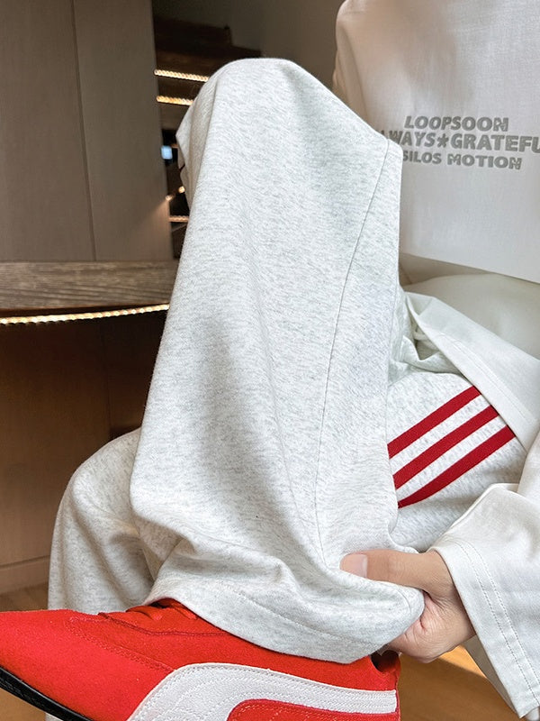 Liber Autumn Neutral wear Color matching Stripes Pants