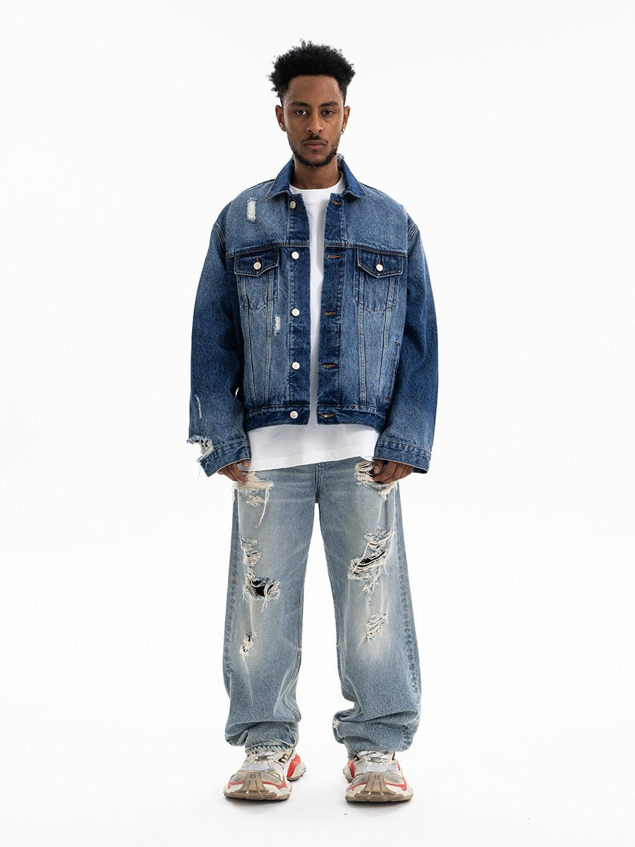 Washing Hole Denim Jacket