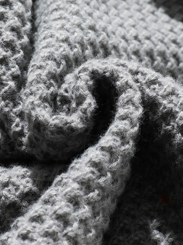 Leisure Half Zipper Pineapple Pattern Hooded Stereo Thickening Sweater