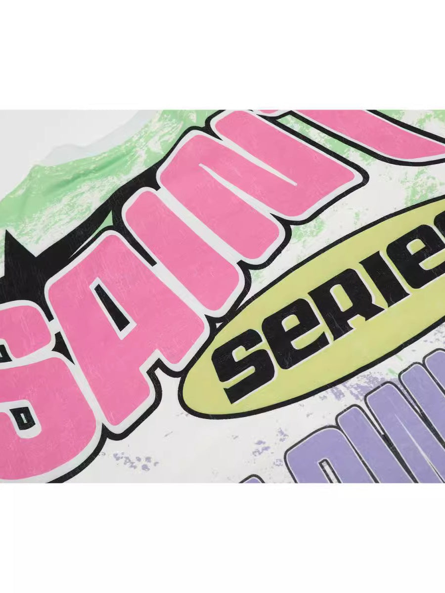 Liber Autumn Neutral wear Printed Letter T-shirts