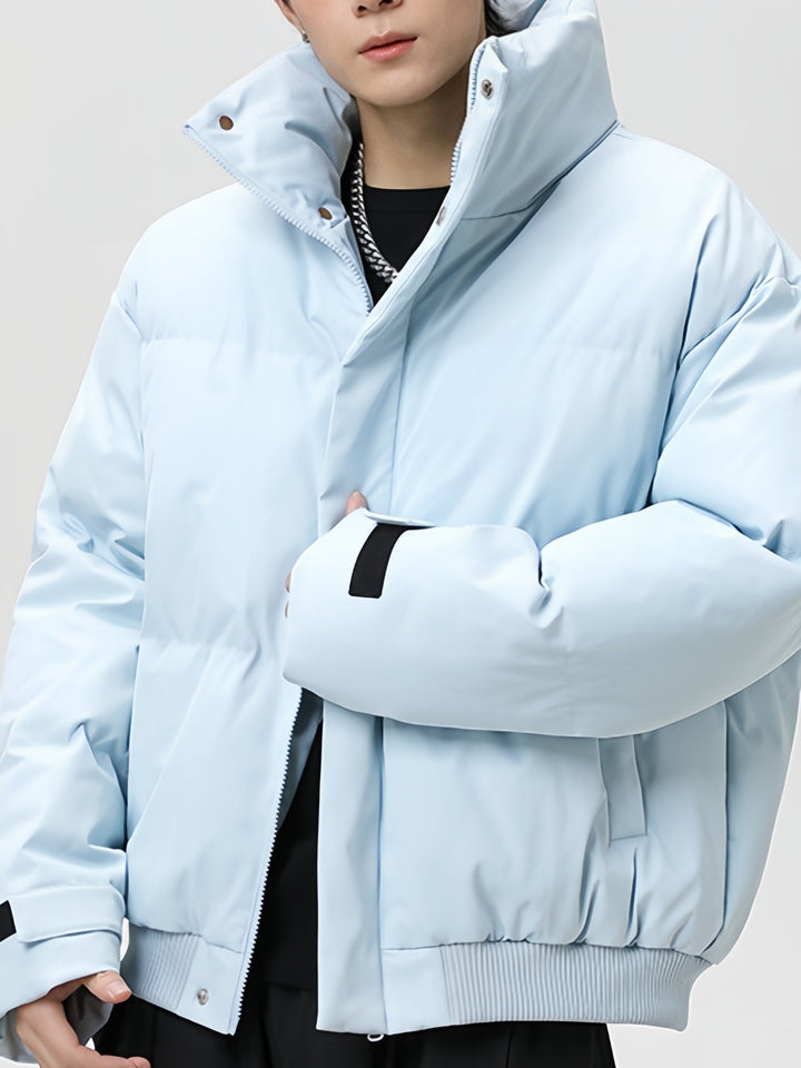 Short Three-proof Stand-up Collar Thickened Cotton Coat