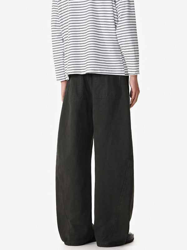 Silhouette Machete Leisure Versatile Wide-leg Trousers