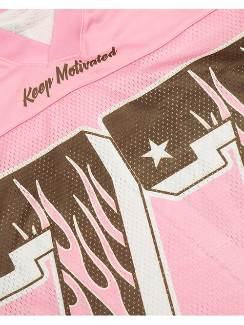 Liber Autumn Neutral wear Splicing Letter T-shirts