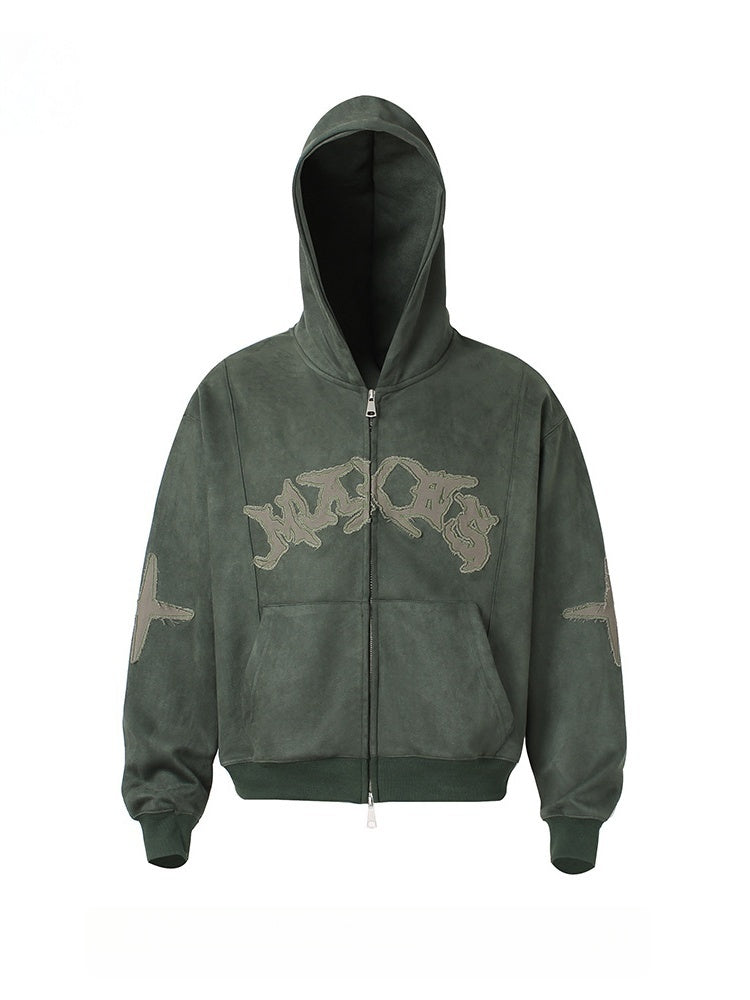 Liber Autumn Neutral wear Patch decoration Letter Jackets