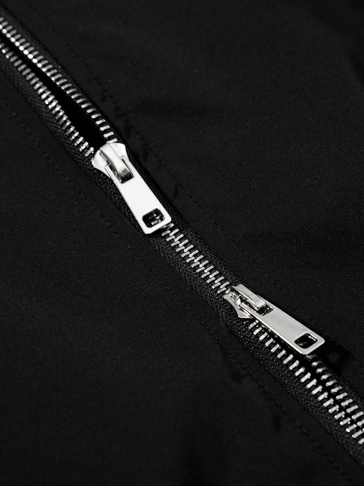 Retro Letter Print Loose Bomber Jacket