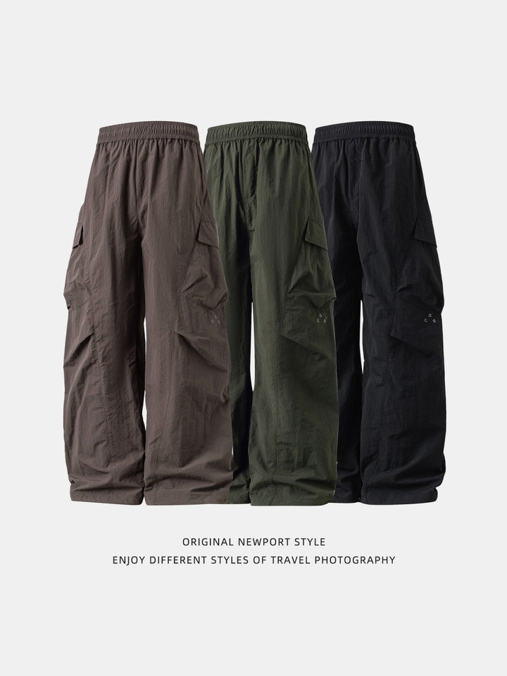 Outdoor Water-repellent Side patch pockets Tooling Loose Versatile trousers