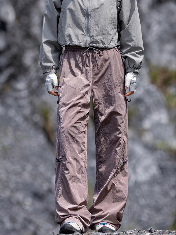 Outdoor Metal Three-proof Lightweight On Foot Straight Tooling Hiking Pants