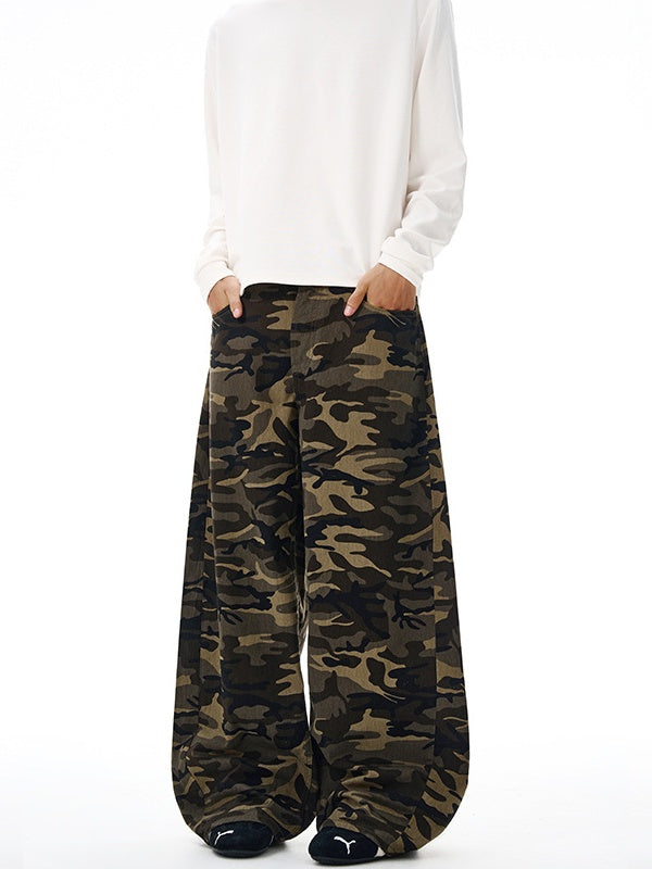 Liber Autumn Neutral wear Printed Camouflage Pants