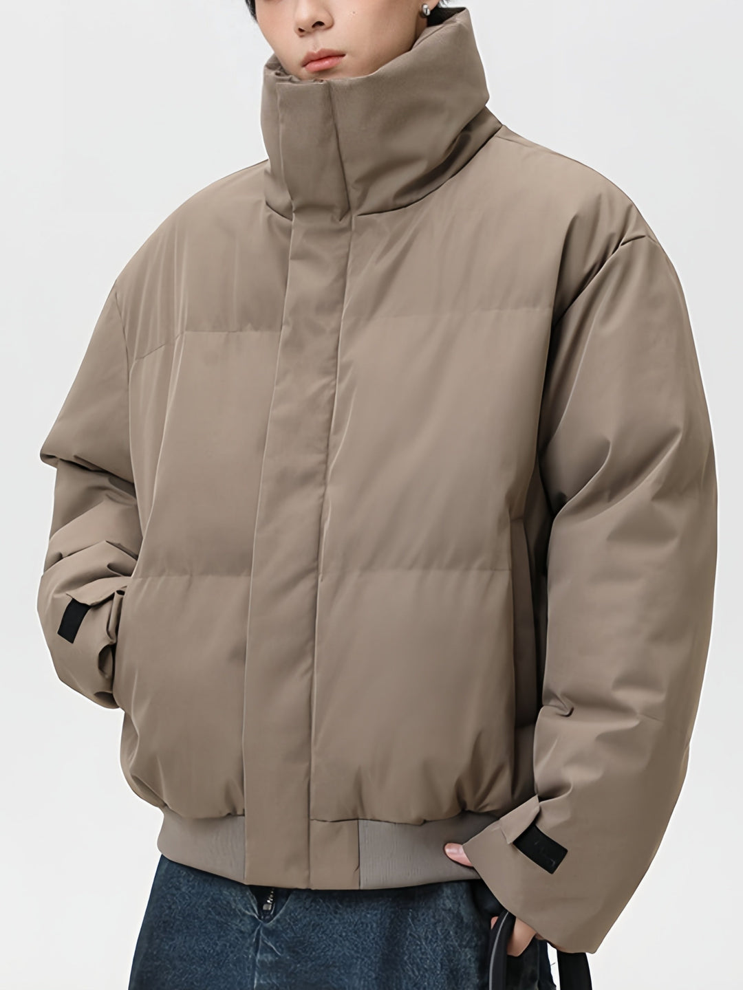 Short Three-proof Stand-up Collar Thickened Cotton Coat