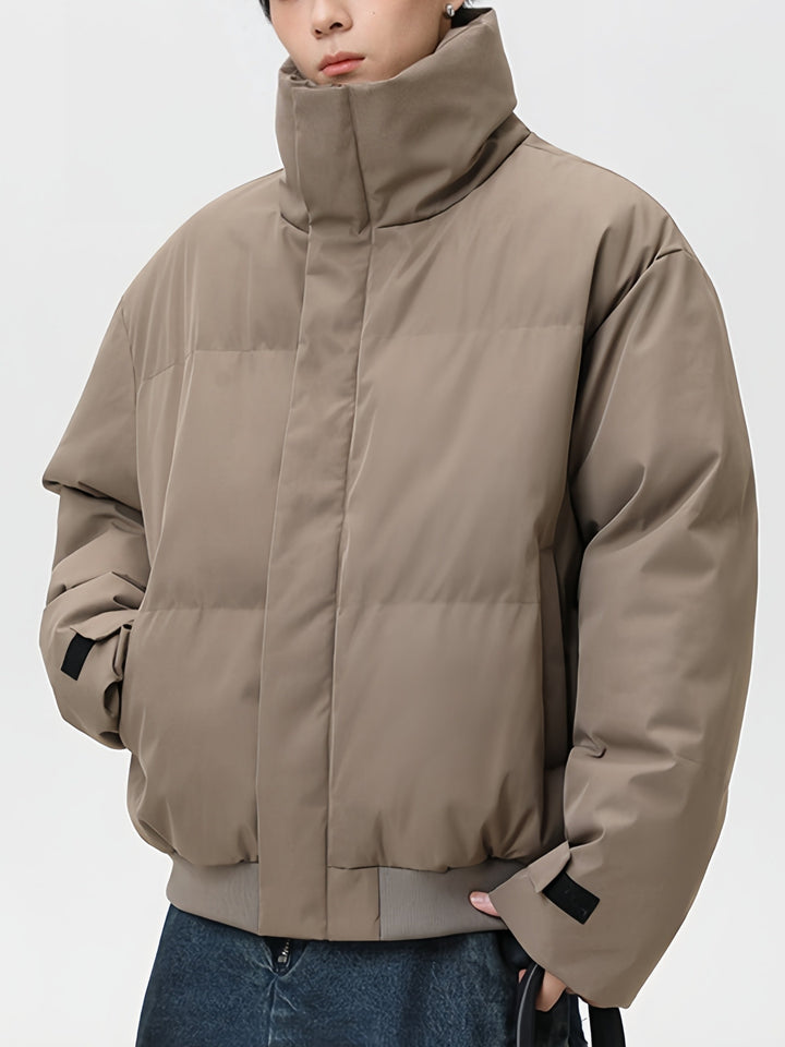 Short Three-proof Stand-up Collar Thickened Cotton Coat