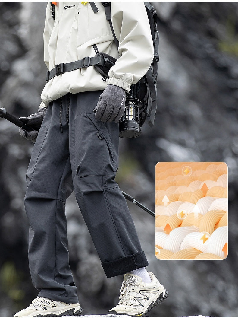 Water Proof Mountain Climbing Windproof Plush Outdoor Sports Tooling Hiking Pants