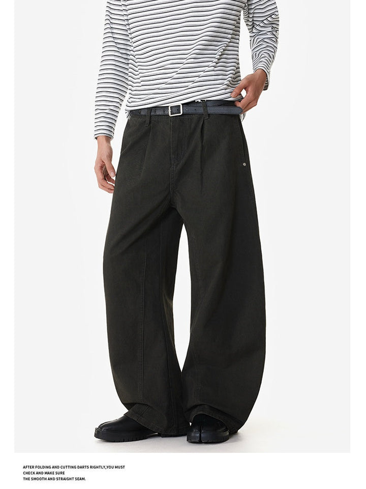 Silhouette Machete Leisure Versatile Wide-leg Trousers