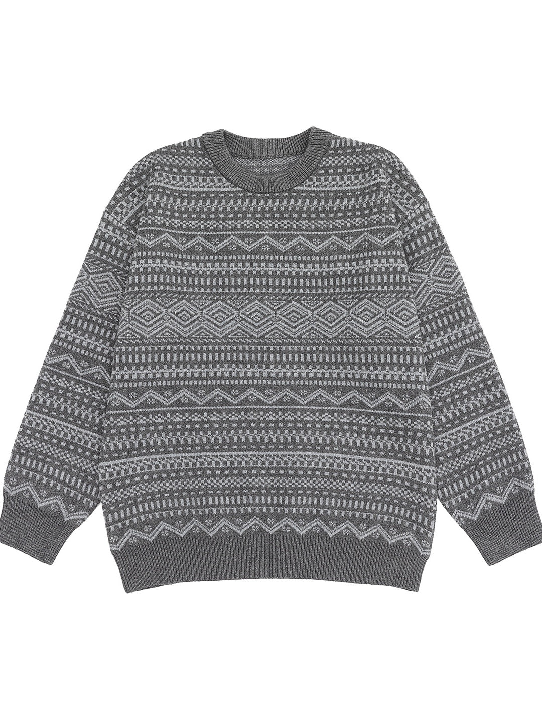 Retro Fair Isle Pattern Sweater Sweaters