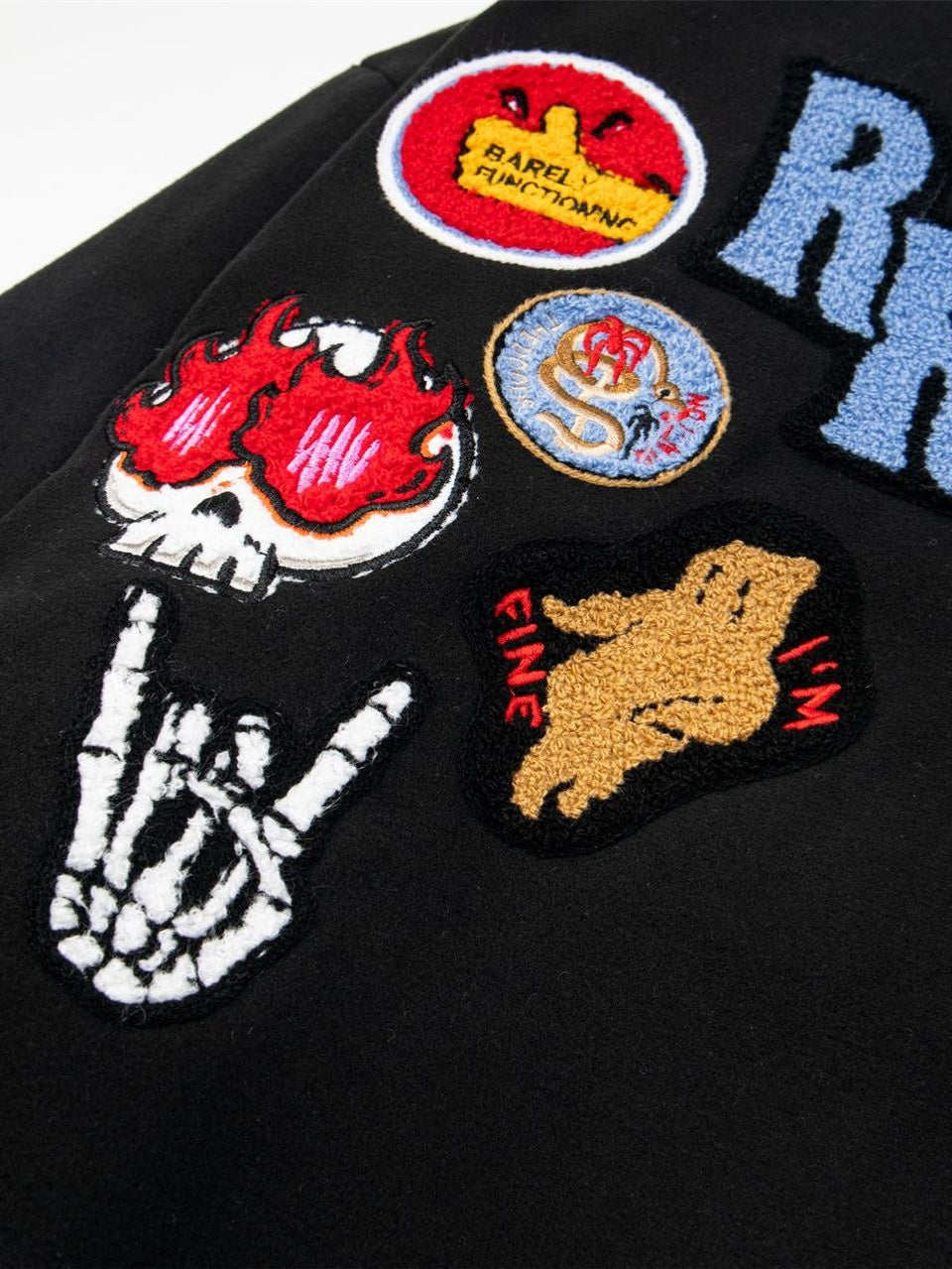 Fun Letters Embroidery Thickening Loose And Casual Hip-hop Jacket