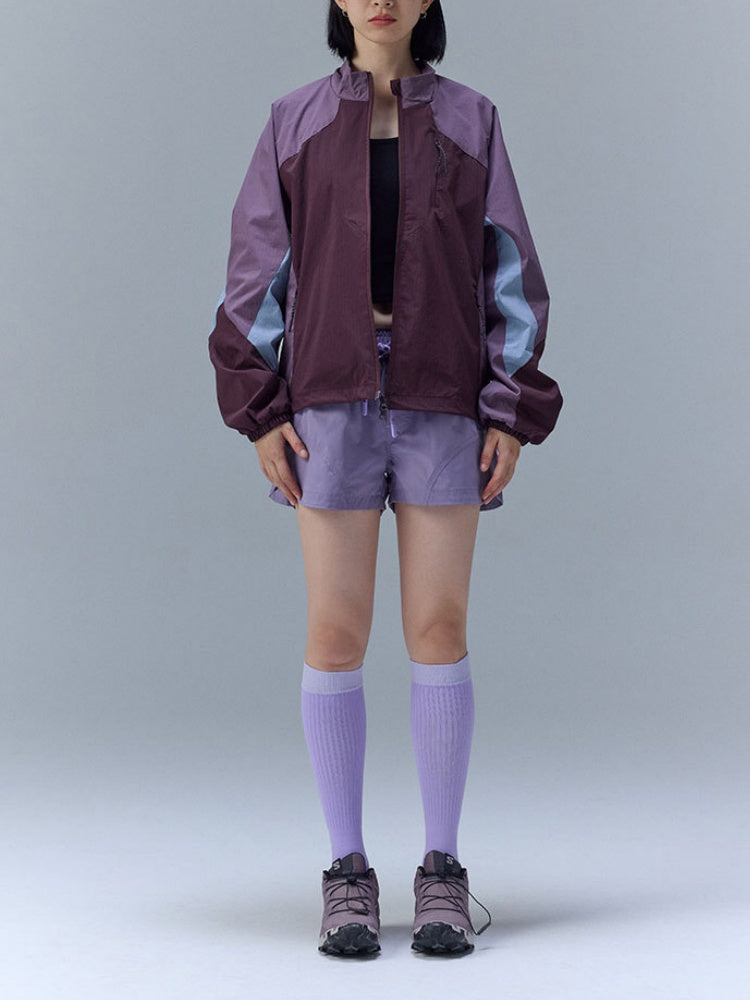 Outdoor Lightweight Water-repellent Colorblock Windbreakers