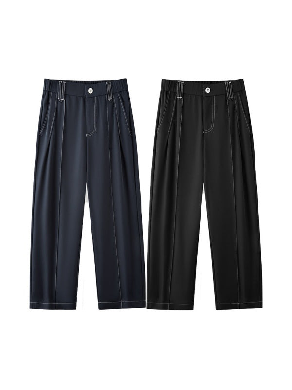Liber Autumn Men's Ming line Solid Color Pants