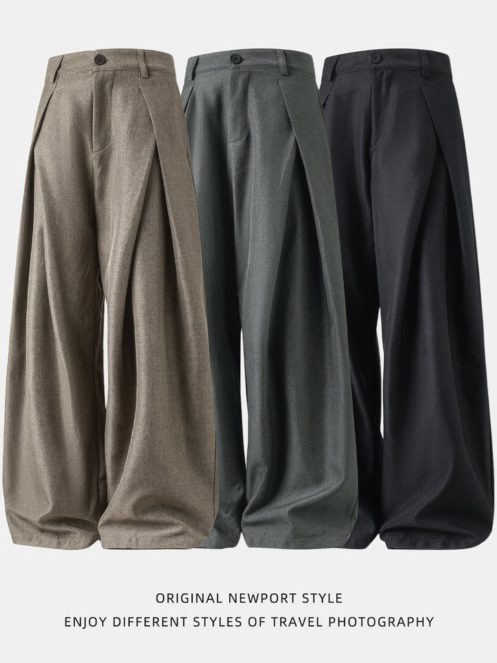 Liber Autumn Men's None Solid Color Pants