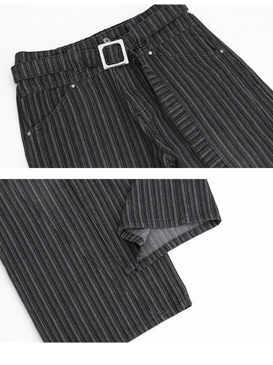 Stripes Leisure Straight Loose Pants