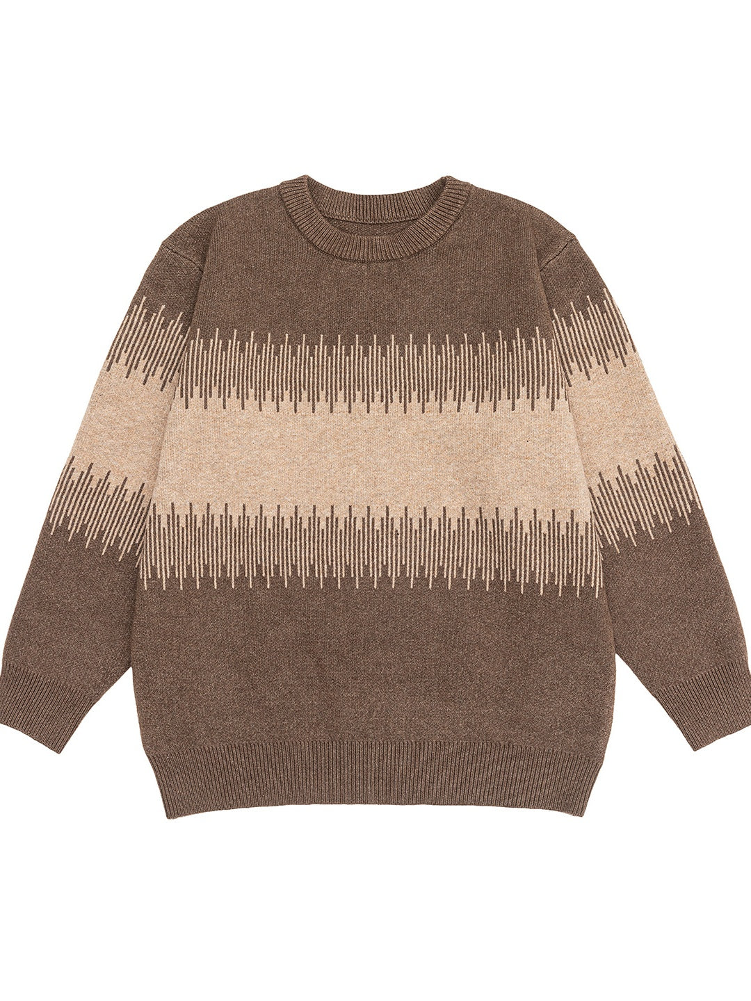 Contrasting Colors Crew Neck Loose Inner Wear Hood Sweaters