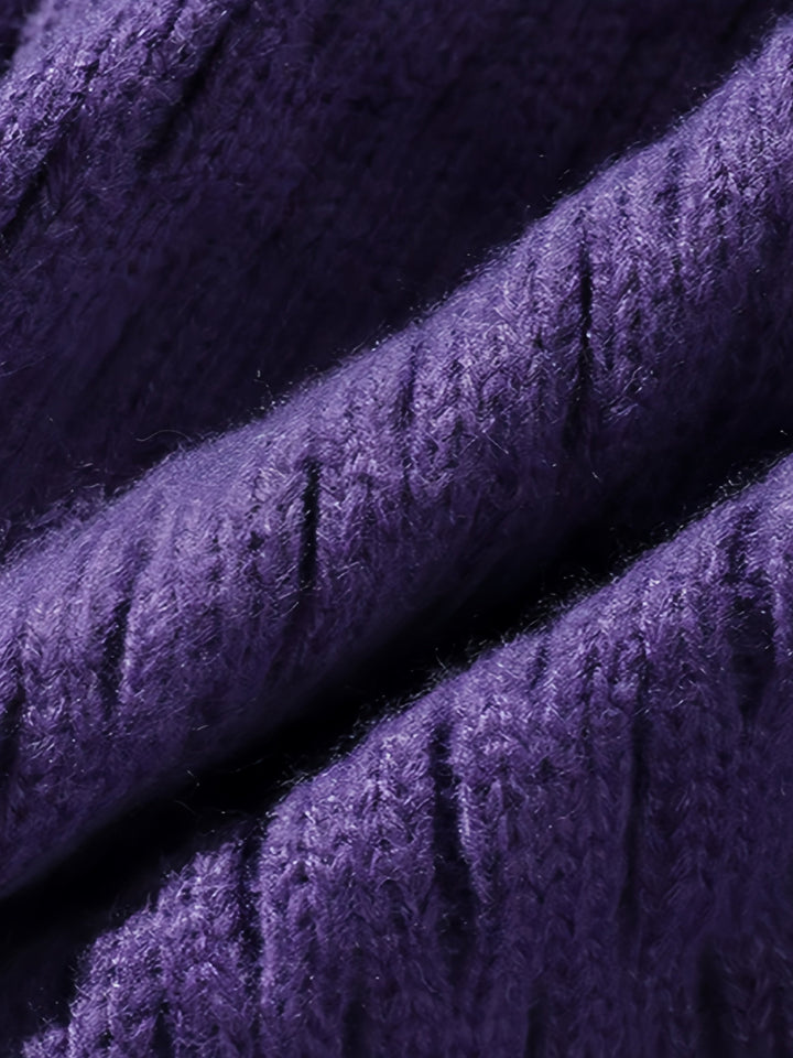 Coarse-pitted Fried Dough Twist Half Zipper Loose Hood Old Money Style Sweater