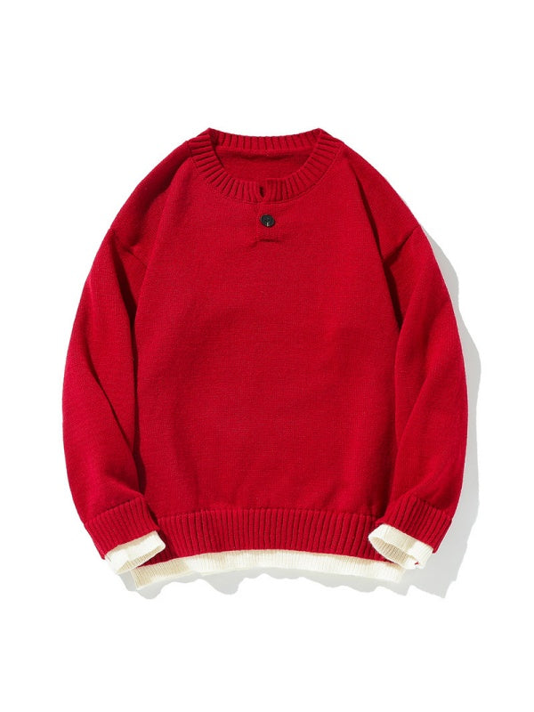 Old Money Style Leisure Solid Color V-neck Ins All-match Sweater