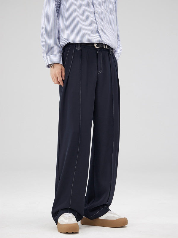 Liber Autumn Men's Ming line Solid Color Pants