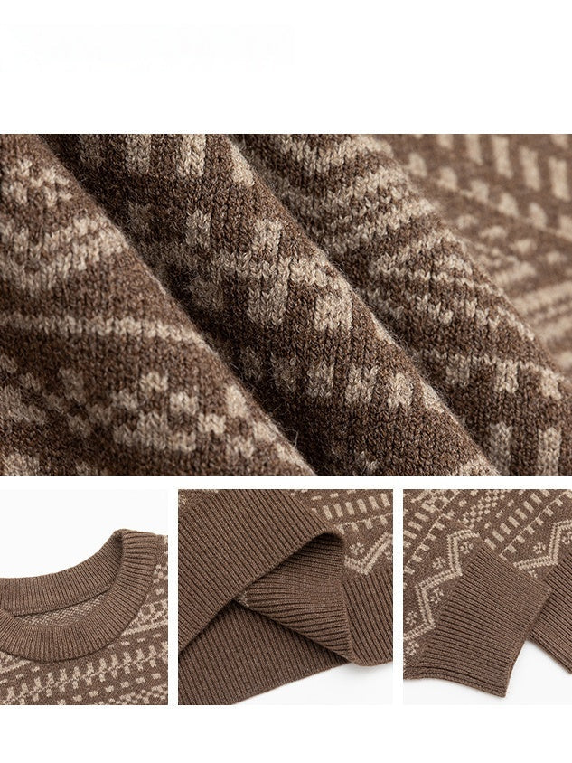 Retro Fair Isle Pattern Sweater Sweaters
