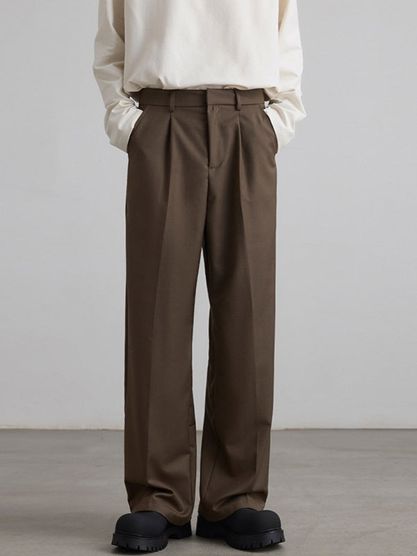 Liber Autumn Men's Pocket decoration Solid Color Pants