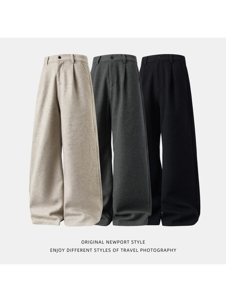 Liber Autumn Men's None Solid Color Pants