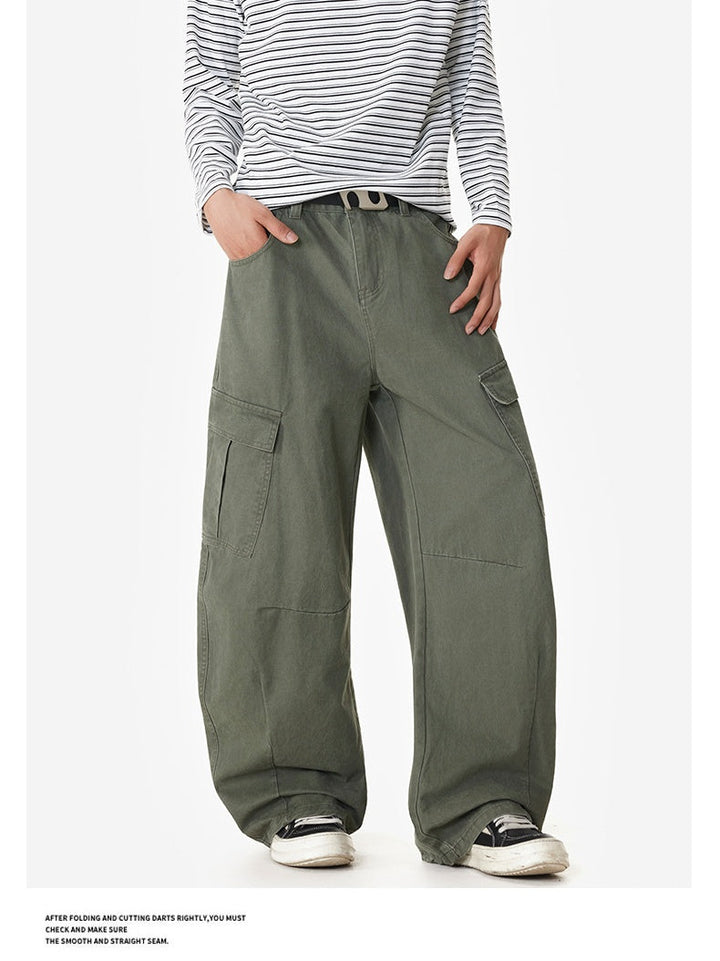 Deconstruction Army Green Scimitar-style Baggy Overalls