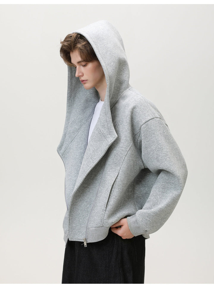Irregular Zipper Hoodie Jackets
