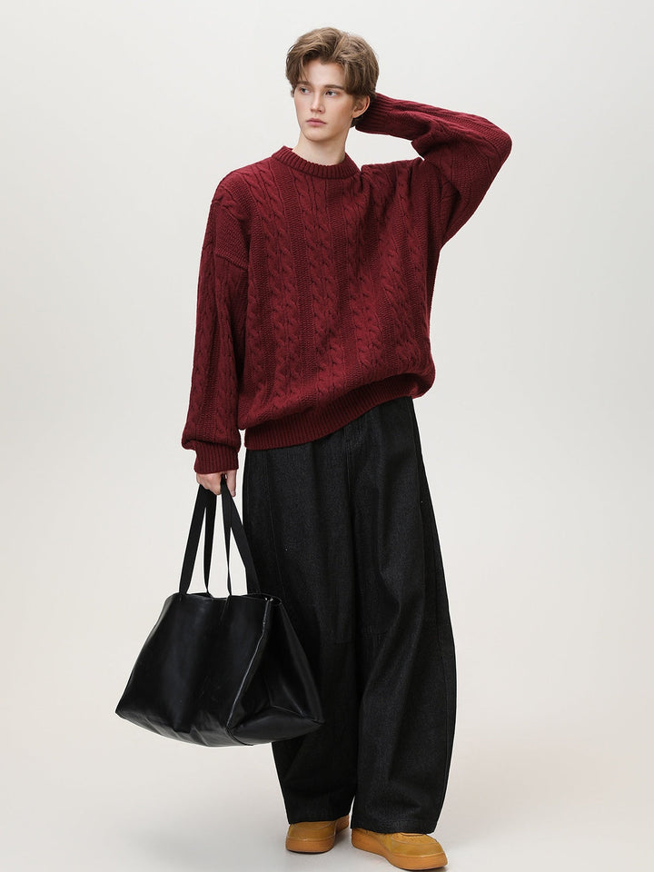Liber Autumn Neutral wear Ribbed hem Sweaters