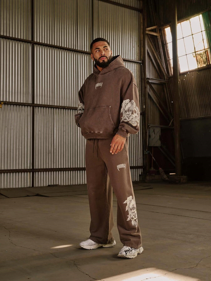 Printed Straight Loose Pants