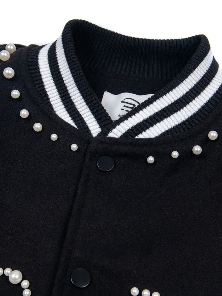 Splicing Contrasting Colors Loose College Style Baseball Uniform