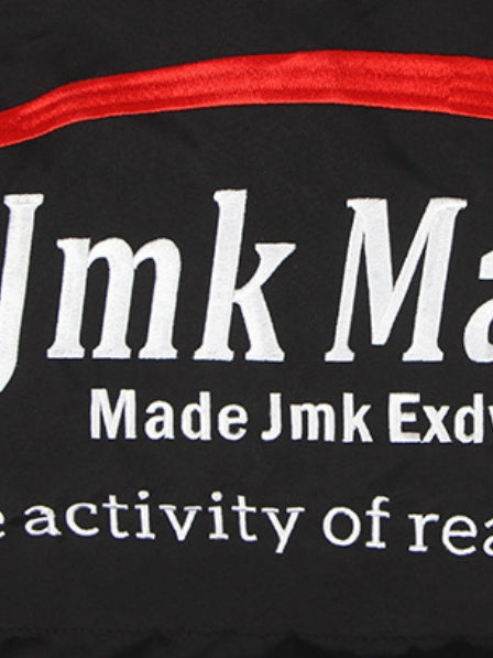 Ribbon Letter Embroidery Keep Warm College Style Cotton Clothes Coat