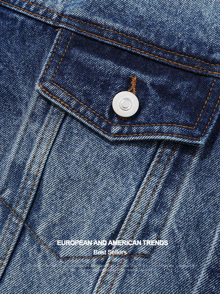 Washing Hole Denim Jacket