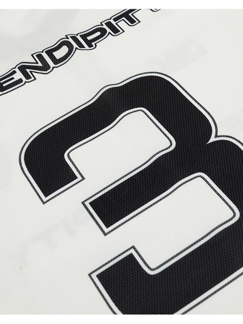 Color Block V-Neck Printed T-Shirt