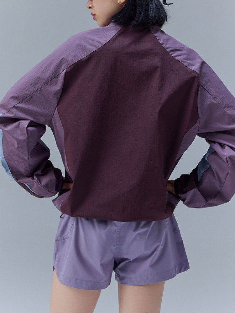 Outdoor Lightweight Water-repellent Colorblock Windbreakers