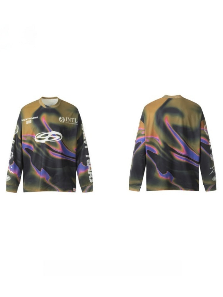 Liber Autumn Neutral wear Printed Letter T-shirts