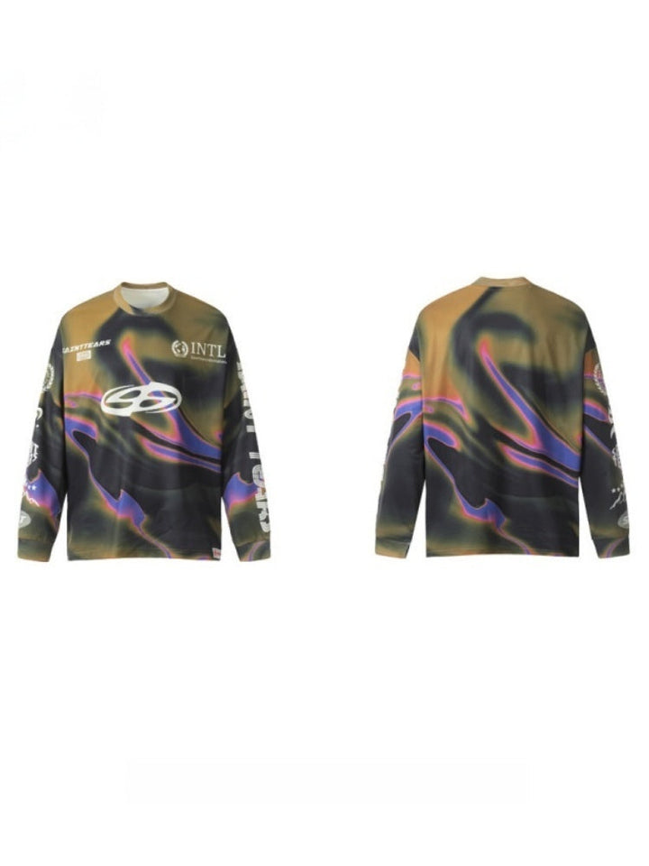 Liber Autumn Neutral wear Printed Letter T-shirts