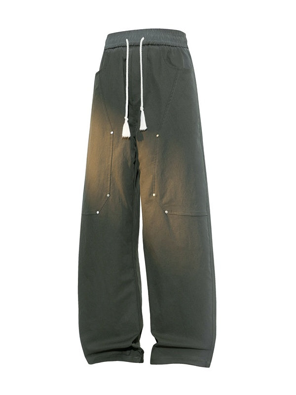 Liber Autumn Neutral wear Studs Stripes Cargo Trousers