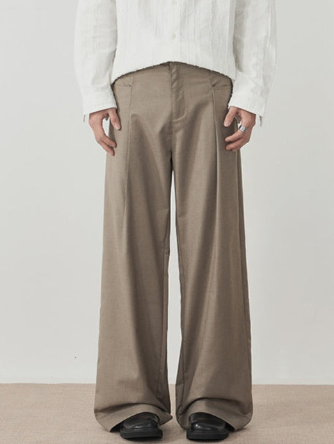 Liber Autumn Men's Pocket decoration Solid Color Pants