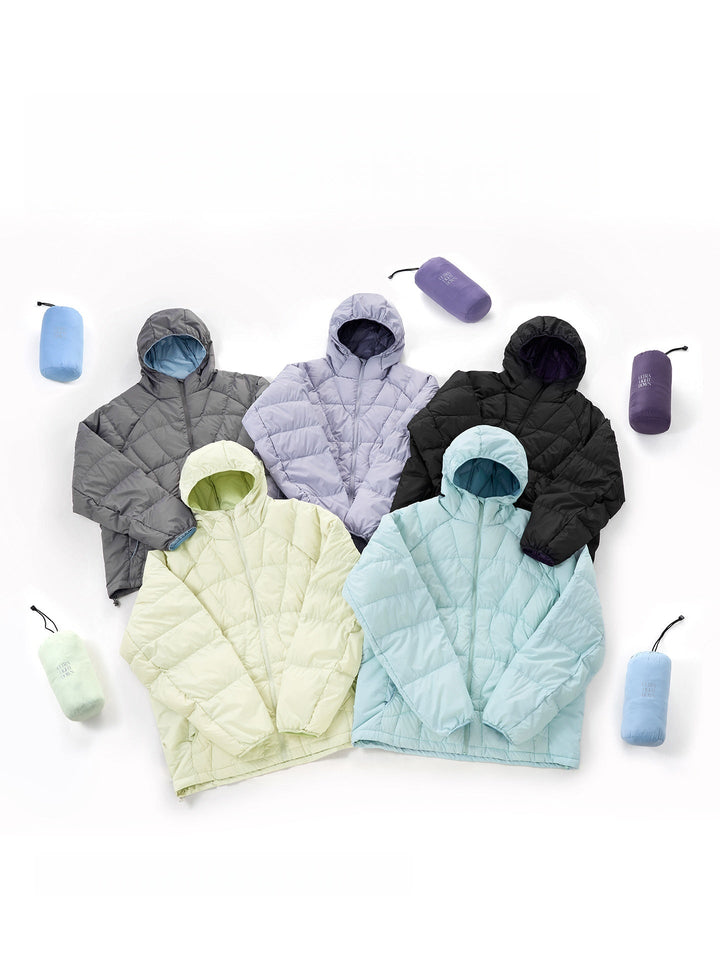 Dandelion Lightweight 90 Velvet Storage Down Hooded Jacket