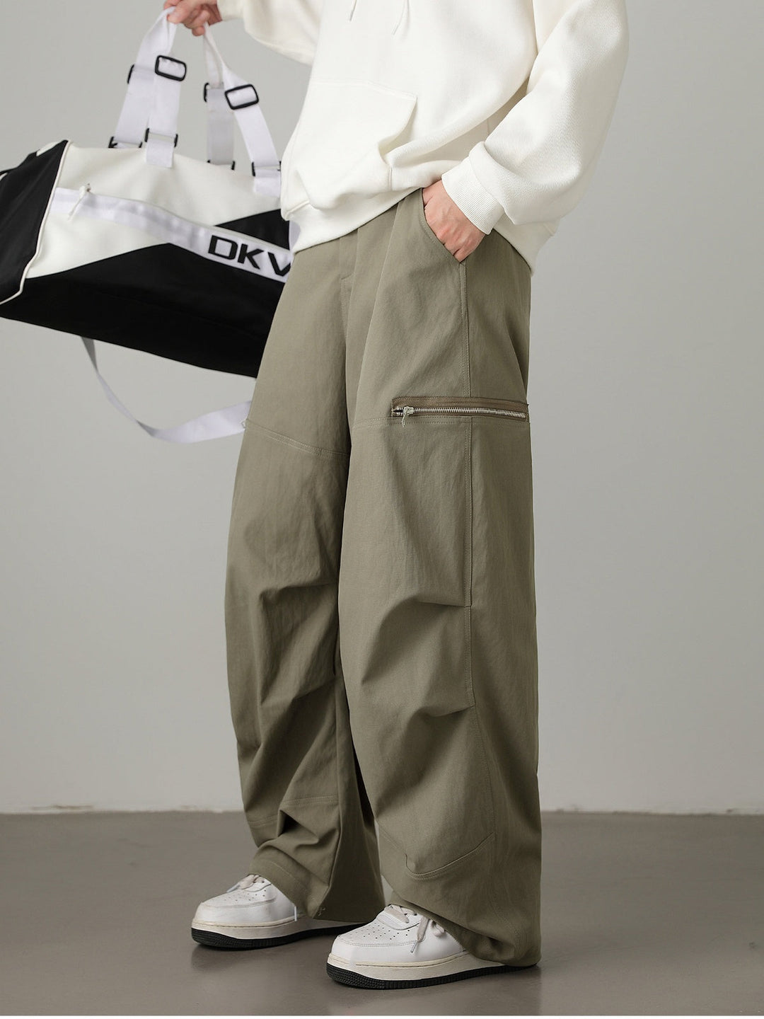 Liber Autumn Men's None Solid Color Pants
