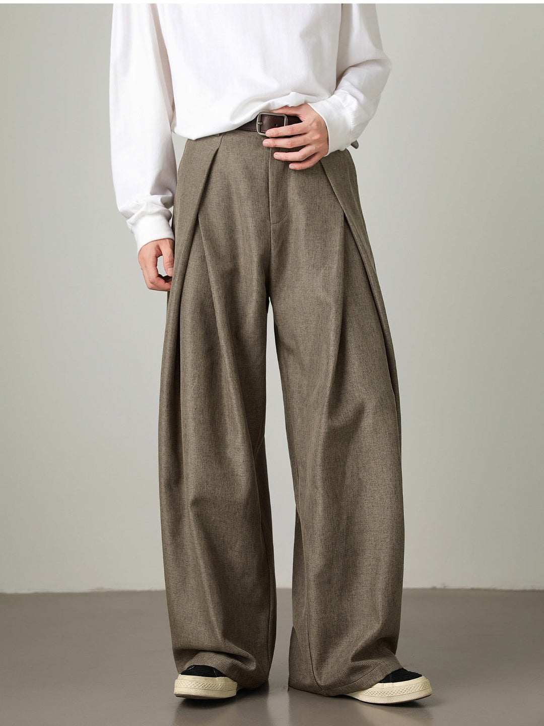Liber Autumn Men's None Solid Color Pants