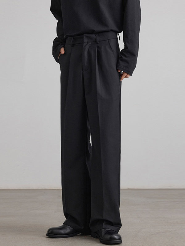 Liber Autumn Men's Pocket decoration Solid Color Pants