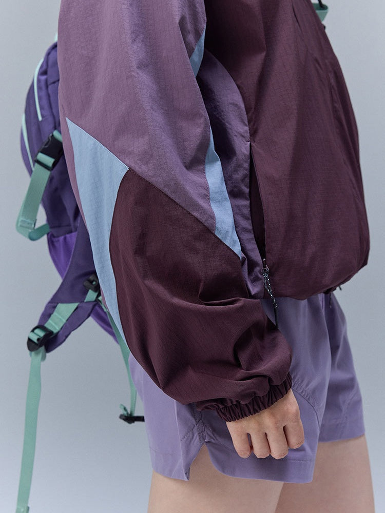 Outdoor Lightweight Water-repellent Colorblock Windbreakers