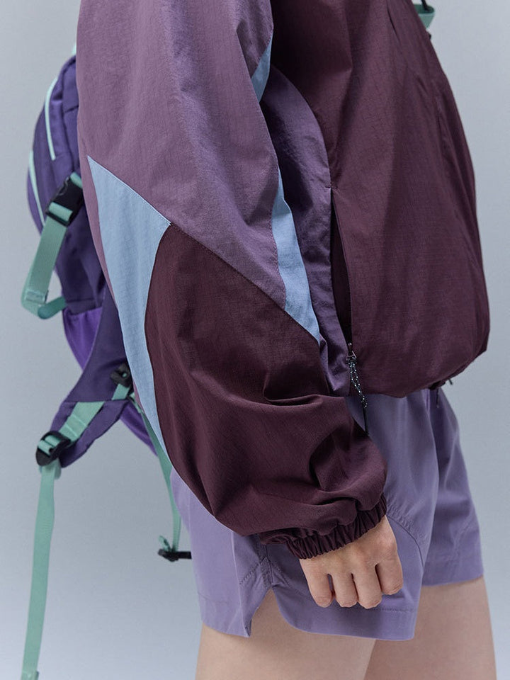 Outdoor Lightweight Water-repellent Colorblock Windbreakers